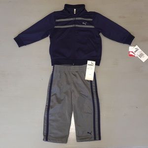 Baby boy two-piece puma jumpsuit set, S 12 months.